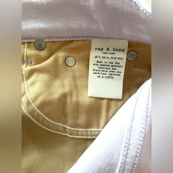 Rag & Bone Lilac High Rise pastel Skinny Jeans - Picture 14 of 14